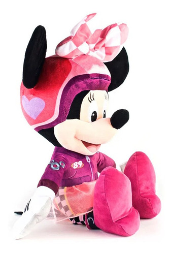 Juguetes Peluche Minnie Traje De Carrera 50cm