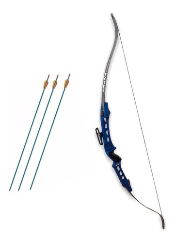 Imagen 1 de 5 de Arco Prana Recurvo Td5 Profesional 35 - 45 Lbs 3 Flechas