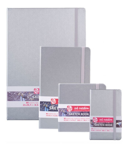 Libreta Art Creation Plateada 13x21cm 140gr 80hjas.