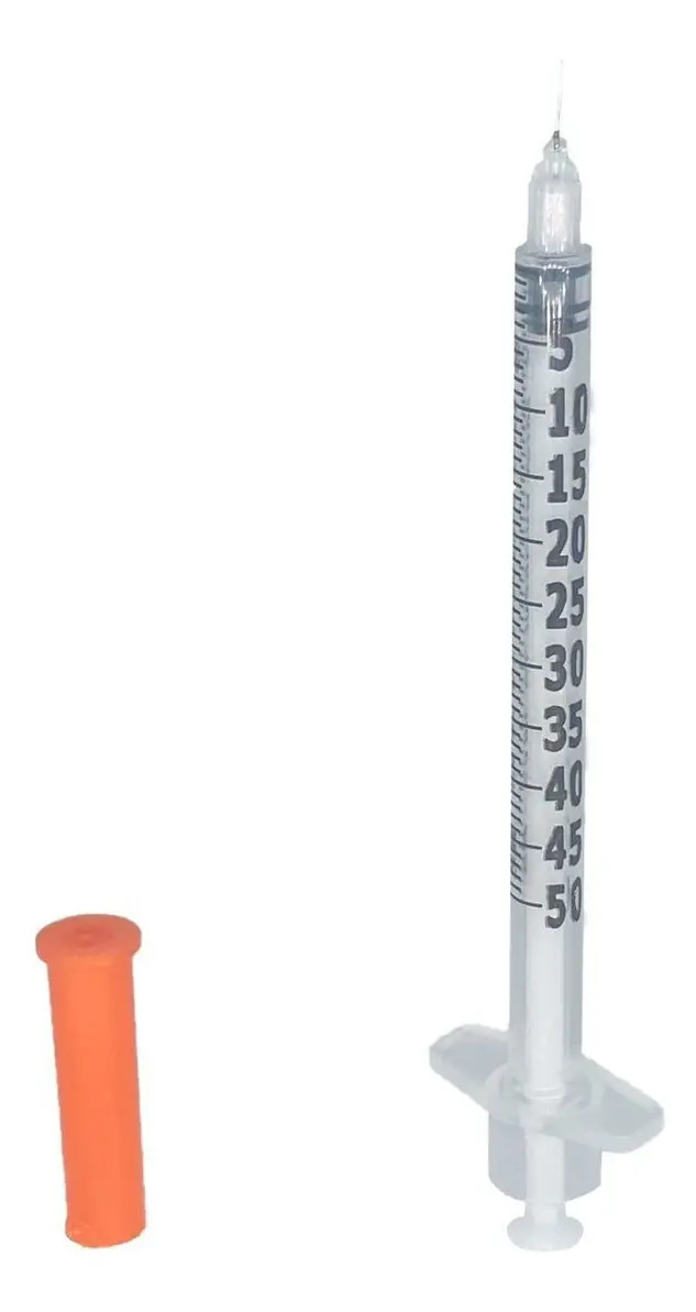 SR 0.5 ml seringa de insulina com agulha fixa