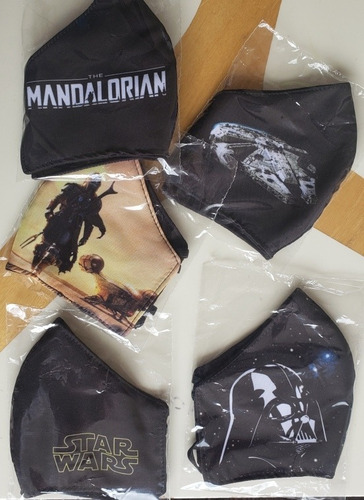 Set De 4 Tapabocas Edición Star Wars Y The Mandalorian