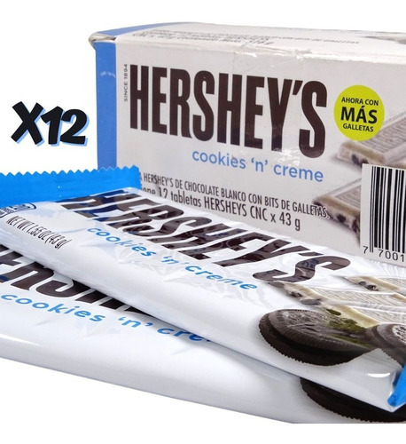 Chocolatina X12 Hershey's 43gr 