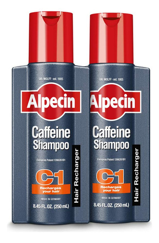 Alpecin Champu Hombres Cabello Fuerte Cafeina 250 Ml X 2 Und