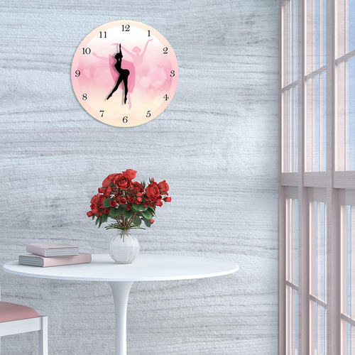Reloj De Pared De Chica De 12 Pulgadas, Arte De Pared,