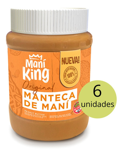 Mantequilla Pasta De Mani Original Mani King 350g Sin Tacc