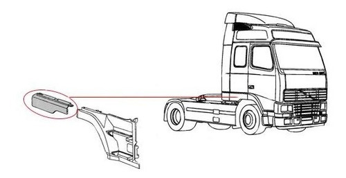 Extensión Guardabarros Lateral Der Volvo Fh 93-2002 Original