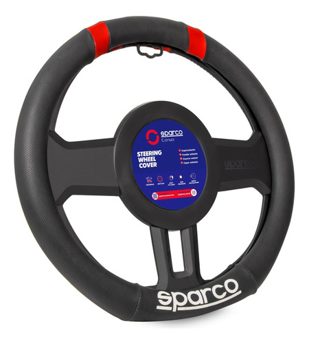 Forro/funda  De Timon Cuero Sparco Corsa Spc1114bl