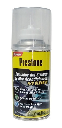 Limpiador Desinfectante Aire Acondicionado Prestone 115ml.