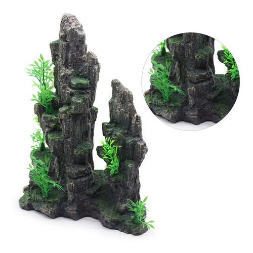 Imagen 6 de 8 de Decoración De Montaña Para Pecera, Diseño Creativo De Resina