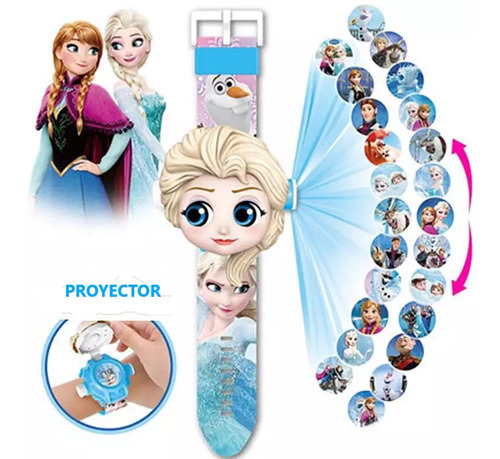 Reloj Proyector Elsa Frozen Juguete Niñas ***24 Imagenes***