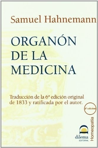 Libro - Organon De La Medicina - Samuel Hahnemann