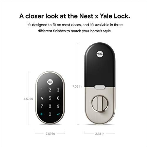 Google Nest X Yale Lock - Cerradura Inteligente A Prueba De
