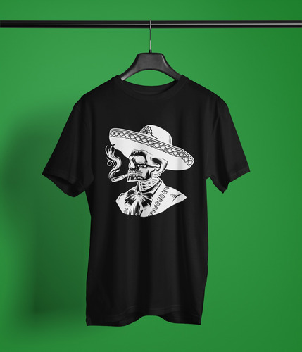 Playera Mariachi Calavera Mexicano Fiestas Patrias Charro