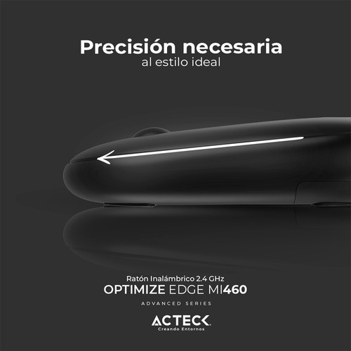 Mouse Acteck Optimize Edge Mi460 1600dpi Inalambrico Negro