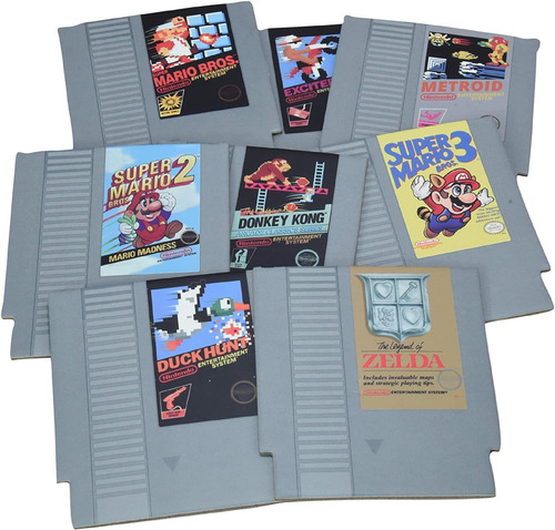 Portavasos Paladone Simil Cartucho Nes, Super Mario Bros, X8