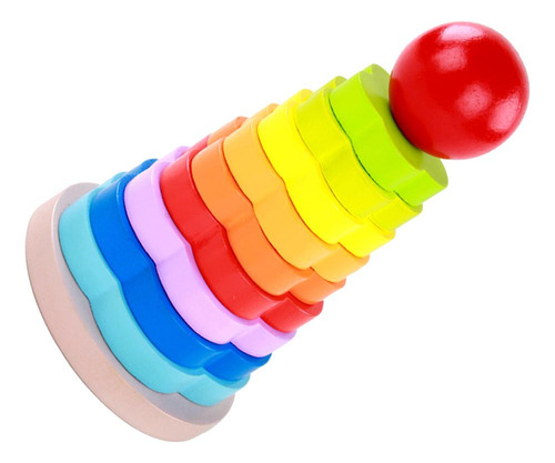 Juguete De Bloque De Apilamiento De Torre Multicolor