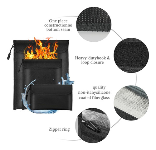 Bolsa Ignífuga E Impermeable 2000-3pack Para Documentos