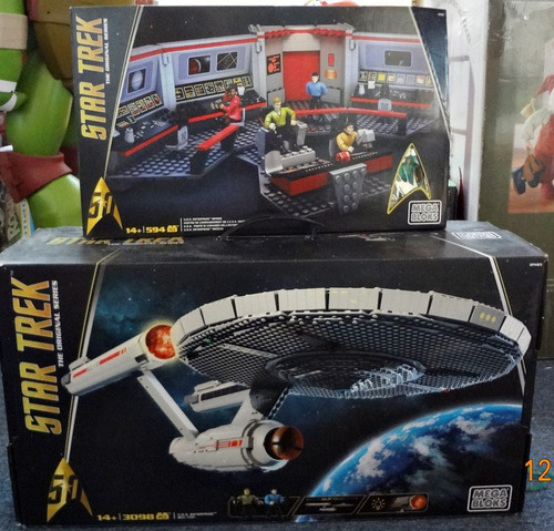Uss Enterprise Y Bridge Star Trek Original Megablocks Origin 3098 Megablocks (Usado)