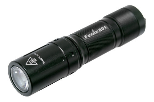 Linterna Fenix E01 V2.0, 100 lúmenes, minillavero negro, color de luz blanca, linterna de color negro