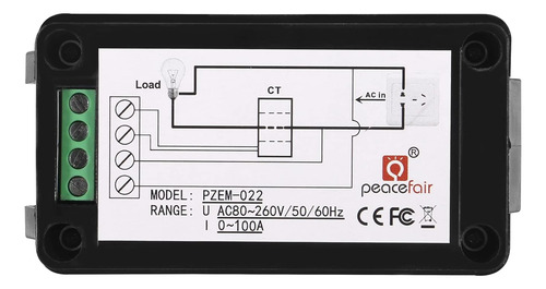 Medidor Digital Ca, Ca 80-260 V 100 Pantalla Lcd Digita...
