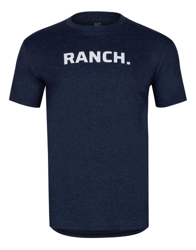 Ag-gear, Polera Ranch Wordmark, Azul Marino Jaspeado, 3xl