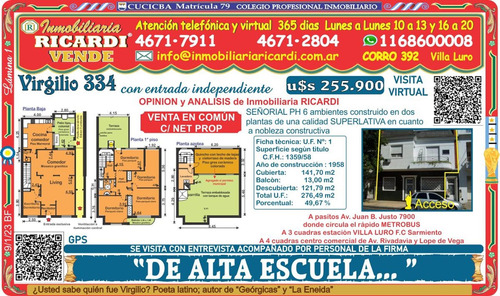 De Alta Escuela - Señorial Ph 6 Amb. Entrada Exclusiva