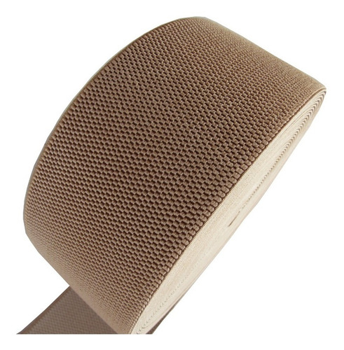 Elástico Almofadado Bege Estampa Colmeia 12cm X 20 Metros