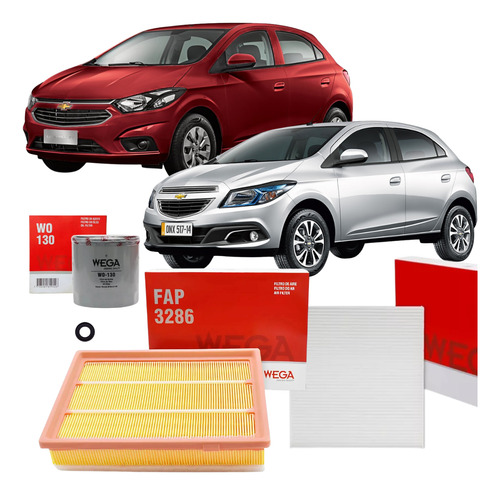 Kit Filtros Onix 1.0 1.4 4 Cilindros 2013 2014 2015 16 17 18