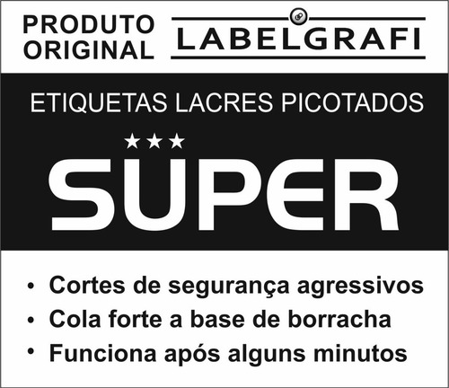 Lacre Destrutível Numerado 50x14mm Personalizado 1000 U