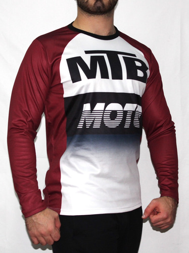 Playera Hombre Mtb Racing Camiseta Deportiva Manga Larga