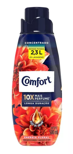 Kit 3 Amaciantes Concentrados Comfort Energia Floral 500ml