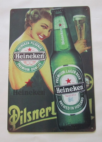 Poster Anuncio Cartel Cerveza Heineken Decoracion Bar