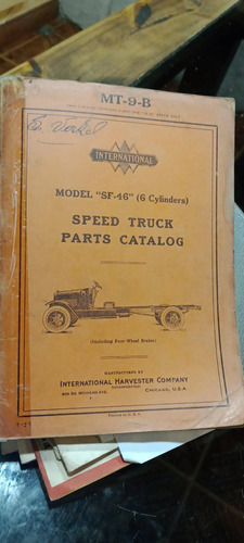 Catalogo Truck International Sf 46  Original 6 Cilindros