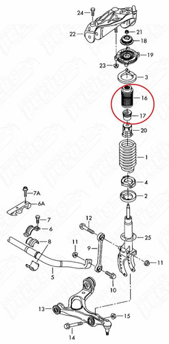 Coifa Batente Amortecedor Dianteiro Touareg 4.2 V8 2002-2006