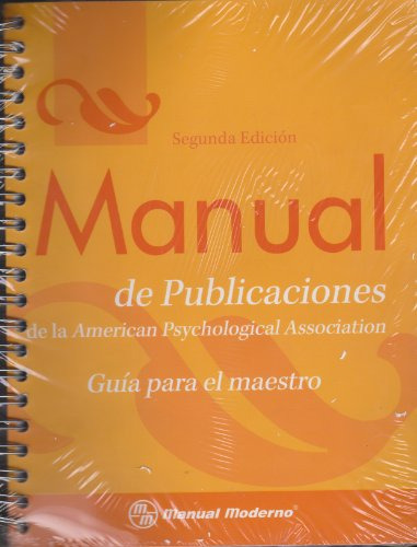 Libro Manual De Publicaciones De La American Psychological A