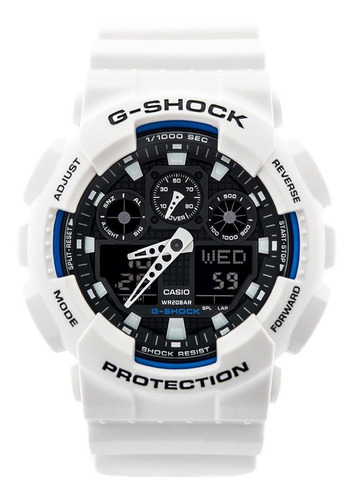 Relógio G-shock Branco Masculino Ga-100b-7adr