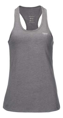 Polera Mujer Lippi Summit Uv-stop Tank Gris Medio