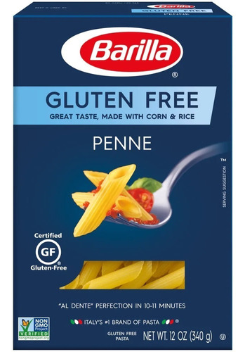 Pasta Penne Sopa Sin Gluten Barilla 340 Grs 2 Pzs