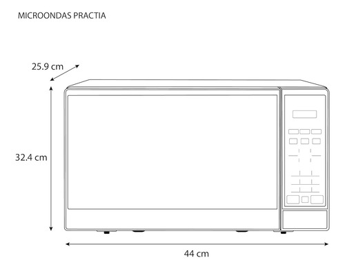 Horno De Microondas 0.7 Pies Silver Marca Midea Mmdf07s2mg