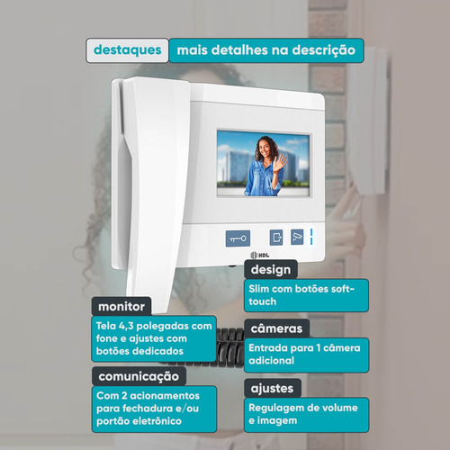 Vídeo Porteiro 9 Pontos Hdl Coletivo Predial Apartamentos