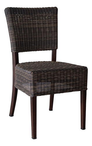 Silla Zurich Asiento Y Respaldo Mimbre Café Sin Brazos Durex