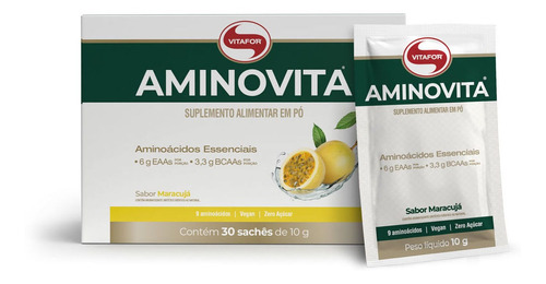 Aminovita - 30 Sachês 10g Maracujá - Vitafor