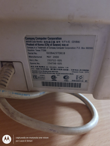 Monitor Compaq Mv540