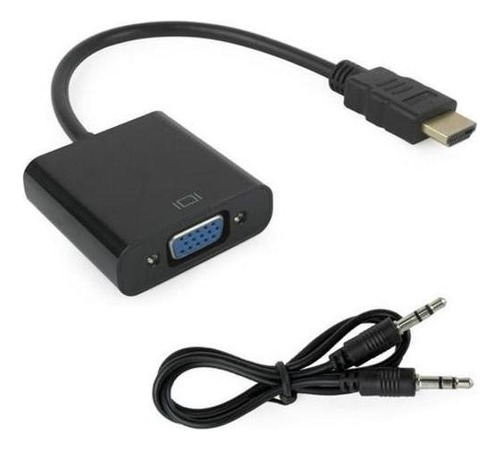 Adaptador Hdmi Para Vga Saída Áudio P2