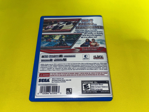 Sonic All Stars Racing Transformed Psvita Portada Custom (Usado)