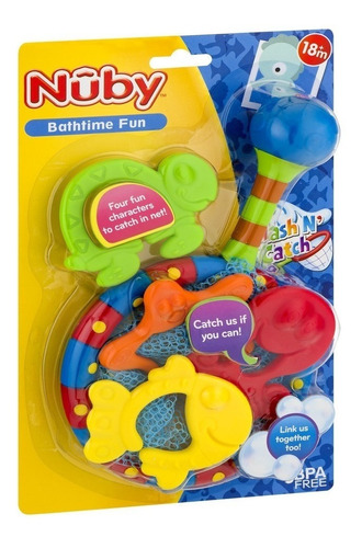 Imagen 3 de 10 de Juego De Agua Para La Bañera Bebe Nuby Red Para Pescar