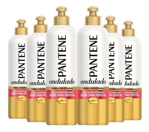 Kit Creme De Pentear Pantene Cachos Ondulados 250 Ml C/ 6 Un