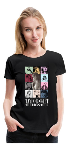 Polera Estampada Taylor Swift Full Color Mujer Niña