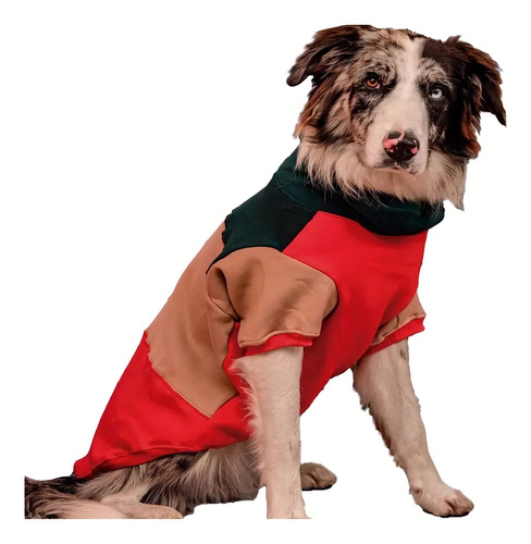 Buzo Para Perros Elecant Talle 3 | Buzo Con Cuello Para Mascotas Tricolor | Ropa Para Perros Premium |