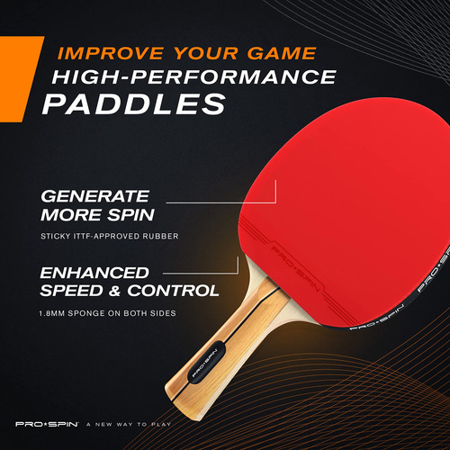 Set De Palas De Ping Pong Pro Spin De Alto Rendimiento Para